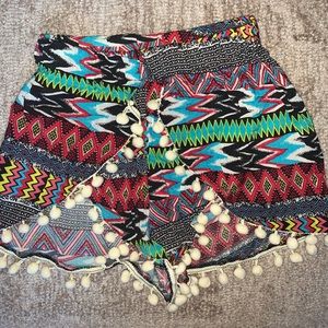 Pom Pom crochet high rise shorts (NWOT)